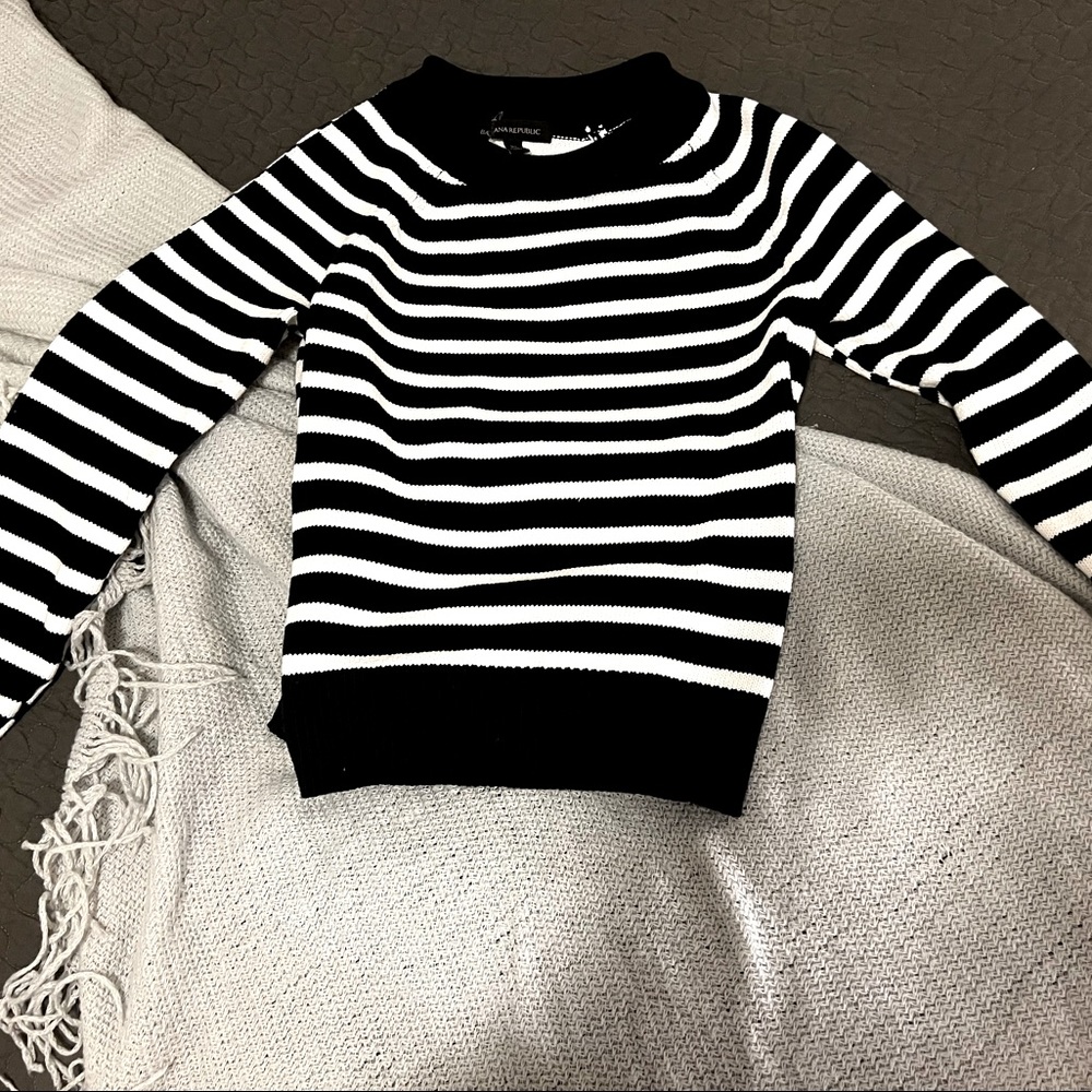 Black and White Striped Sweater